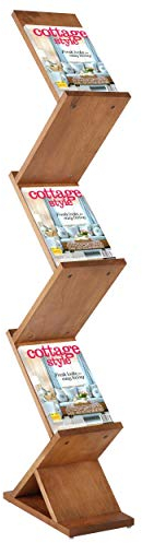 Boden Prospektständer Wood Zick Zack, 5x A4, dunkles Holz