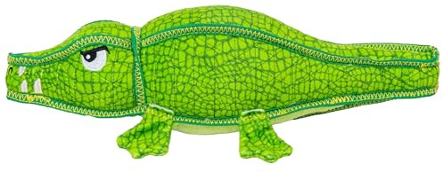 Outward Hound Xtreme Seamz - Hundleksak - Pipande plyschleksak med förstärkt, tät fyllning - Alligator