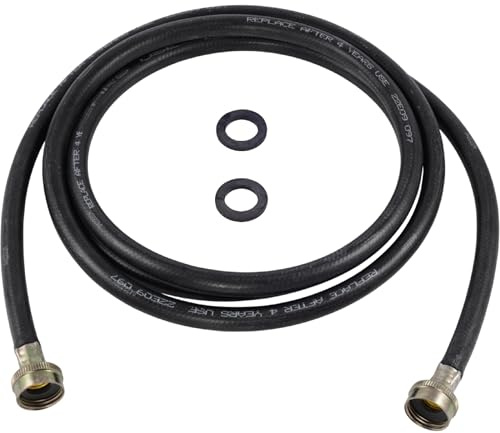 Eastman Washing Machine Drain Hose, 3/4 Inch FHT Connection, 10 Foot Black Rubber, 60329N