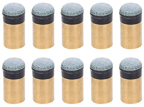 Keenso Snooker Queue Spitzen, Premium 10mm Kupfer PU-Leder Ersatzteile, Billard Zubehör Anschraubbare for Profi Spieler, Hobbyisten, Clubs und Training