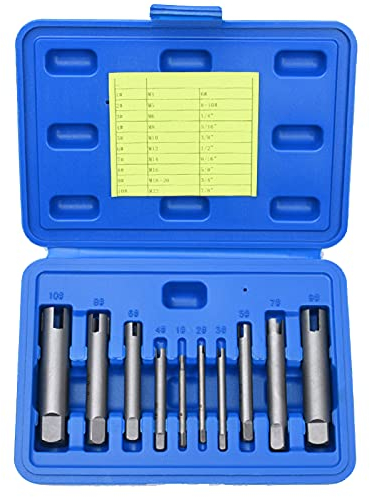 Gewindebohrer 10 Stück Gebrochener Gewindebohrer Gewindestift Auszieher Beschädigter Bolzen Schraubenentferner Werkzeuge Ausdreher Schraubenschlüssel Bohrer Kit Stahl gebrochener Kopf Gewindebohrer En