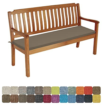 WTHYGB Bankauflage Sitzkissen Bankkissen 110 X 45 X 8CM Waschbar Abnehmbarem Stuhlkissen rutschfeste Gartenbankauflage Auflage für Gartenbank Terrasse Schaukel Gartenmöbel -Flachs Braun