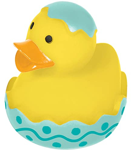 Adorable Teal Easter Rubber Duck - 2.25 x 2 (Pack of 1) - Holiday-Themed Bath Toy - Perfect Gift or Decoration