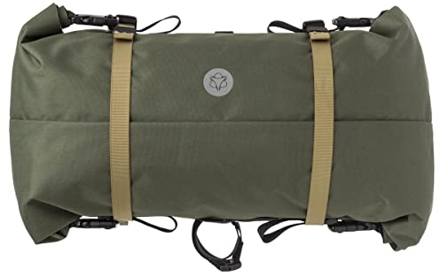 AGU Bikepacking Lenkertasche Fahrrad, 17L Fahrradtasche Lenker, Wasserabweisend, Reflektierend, Einfache Montage, 100% Recyceltes Polyester - Army Green