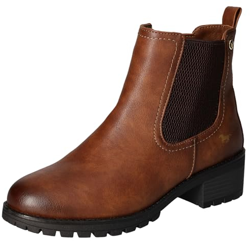 MUSTANG Damen Stiefelette gefüttert Braun, Schuhgröße:EUR 38