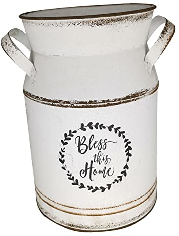 Warmhm European Flowerpot Decoration White Country Style for Home Ornament for Floral Table Decorations Fits Bouquets Pot Adds Idyllic Charm to Vase Arrangements