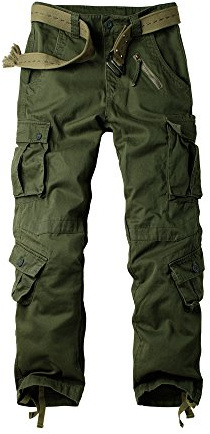 Aeslech Herren Cargohose Hose mit 8 Taschen Regular Fit Cargo Hose Baumwollhose Freizeithose Wanderhose Trekkinghose Outdoorhose für Männer