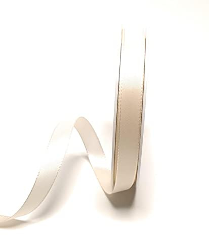 s.dekoda Taftband 50m x 8mm Creme - Elfenbein Schleifenband Dekoband Taft Geschenkband