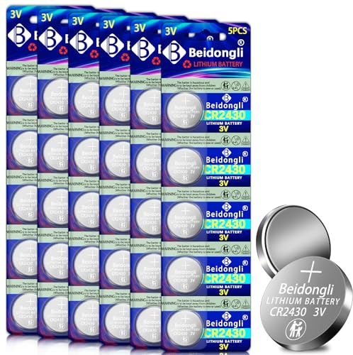 CR2430 3V Lithium Knopfzellen CR 2430 Batterien 30 Stück【5 Jahre Garantie】