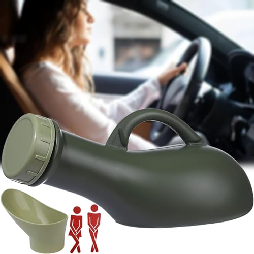 HAILM Pinkelflasche Für Männer Urinflasche Auslaufsicher Toiletten-Urinal Urinflaschen Mit Deckel Und Trichter Für Ältere Kinder Und Patienten Toiletten-Urinal, 800 Ml