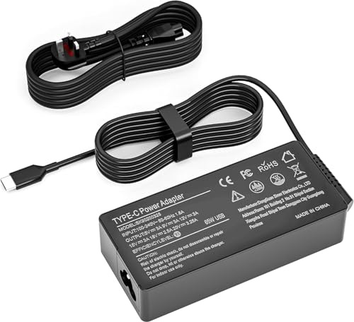 FUDCOCWN 65W USB C Laptop Charger Compatible with Lenovo ThinkPad Yoga, Chromebook, IdeaPad - Fast Charging Type C AC Adapter