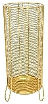 TEmkin Regenschirmständer, 1 Stück, Regenschirmständer, Regenschirm-Organizer-Box, Eisen, Regenschirm-Aufbewahrungsregal, Ständer, multifunktionaler Regenschirmhalter für den Eingang (Gold)