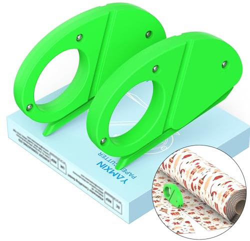 YAMXIN Confezione da 2 taglierine per carta da regalo, taglierina per carta da imballaggio, strumento di taglio efficiente per carta, pellicola e carta da regalo