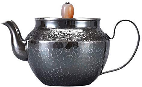 sjdoPulse Tetera De Plata De Estilo Japonés, Tetera De Plata De Ley 999, Ceremonia del Té, Tetera De Plata para El Hogar, Juego De Té De Plata