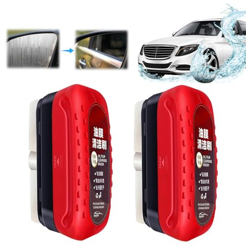 Spazzola per Pulizia Film Dell'olio per Auto,Rimozione Pellicola Olio per Parabrezza,Detergente Pulizia Vetri Auto,Rimozione Pellicola di Olio in Vetro,Spazzola Multifunzione per Pulizia Film d'olio