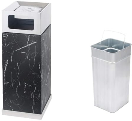 Mülltonnenbox Müllschrank Outdoor-Mülleimer Indoor-Mülleimer Edelstahl Quadrat Hotel Mall Aufzug Metall Mülleimer Abfallbehälter