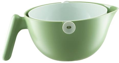 Cabilock Cesta De Escurrido De Doble Capa Para Lavar Frutas y Verduras Cesta De Cocina De Escurrido Frutas y Verduras Colador Reutilizable De Cocina Para Escaldar