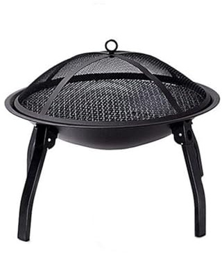 Braciere portatile pieghevole in ferro da tavolo, 55 x 45 cm, perfetto per riscaldamento invernale e barbecue