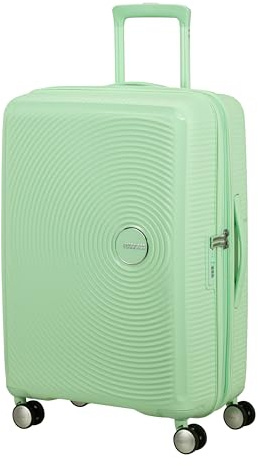 American Tourister Soundbox - Valise Rigide Moyenne, 67 cm - Trolley 4 Roues, Serrure TSA, Extensible & Léger, 71.5/81L, Vert (Pastel Green)