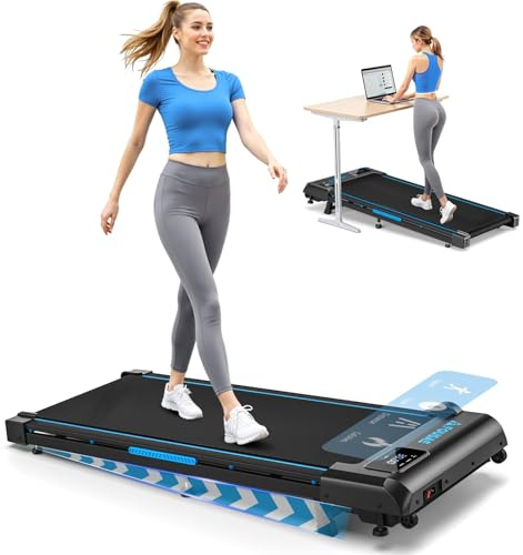 FOUSAE Walking Pad, 1-10 km/h Laufband für Zuhause mit 9% Steigung, 2.5HP Walking Machine mit LED-Anzeige, Fernbedienung, 12 Programes, Doppelter Stoßdämpfung Bis 150kg Belastbar