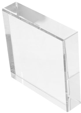 Milisten Pisapapeles Acabado Suave Cuadrado de Cristal Blanco Transparente y Uso Bloque Decorativo Elegante y para para Oficina y Exhibición de Escritorio Oficina Exhibición de Escritorio