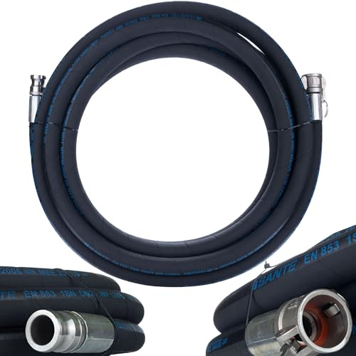 Rosfix Tubo per Intonacatrice DN25 20m – Camlock Idraulici, Ø25mm, Spessore 7mm, 40 Bar | Alta Resistenza per Intonaci Gesso e Cemento | Tubo per Macchina Intonacatrice
