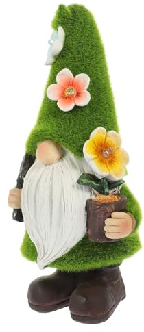 Toyvian Lampe Solaire en Résine Décoration de Nain de Jardin Lumineux Figurine de Nain pour Jardin Ornement Lumineux Extérieur Design Unique et Élégant