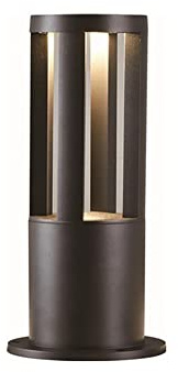 BLOOHK Lámpara de bolardo Moderna para Exteriores, Color Negro, Resistente al Agua IP65, para jardín, Paisaje, Camino, iluminación LED, para Entrada de vehículos, Patio, Uso Comercial, 3000 K.