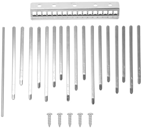 Abaodam Kalimba Daumenklavier 17 Tasten aus Metall Kalimba Zubehör Satz mit Steg Sattel für Selbstgemacht Tragbares Daumenklavier für Anfänger und Kinder