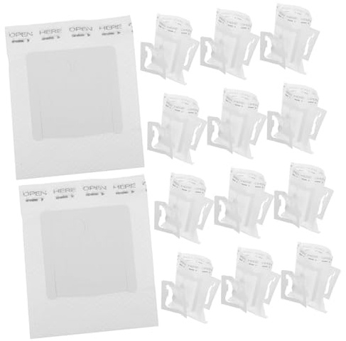 Bolsas de Filtro de Café Desechables 50 Piezas de Papel Blanco | Colgar en Tazas, Uso Portátil en Viaje y Camping, Ajuste a Varios Tamaños