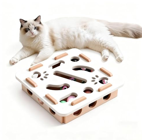 Caja de enriquecimiento de rompecabezas para rascar gatos, caja interactiva de enriquecimiento de lima de uñas para gatos, rascador de lima de uñas de gatito 2025, caja de laberinto de fieltro mental