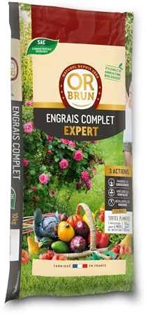 OR BRUN Engrais Complet Expert - Sac 10 kg - Toutes plantes - 6 mois de nutrition OBREPGCOMPLET10G