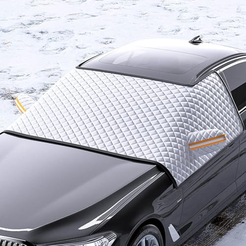 Auto Scheibenabdeckung Winter Frontscheibenabdeckung, Windschutzscheibenabdeckung , Frostabdeckung Sonnenschutz Auto Frontscheib Autoscheibenabdeckung Winschutzscheiben Abdeckung Groß, 175x 115cm