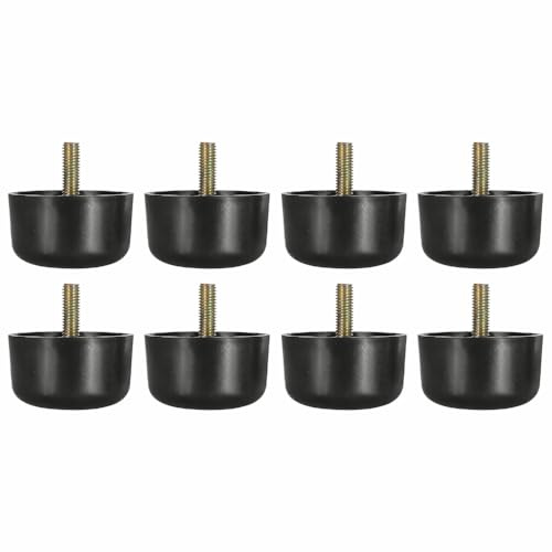 BE-TOOL Möbelfüße, Möbelbeine, Kunststoff, Schrankfüße mit Schraubschraube, langlebig, runde Sofa-Beine für Schrank, Sofa, Stuhl und Bett (5,5 x 5 x 3 cm), 8 Stück