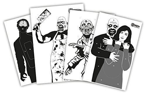 X-Targets Zielscheiben Zombie Package / 4x5 verschieden große Zombie Zielscheiben/Papier 120g/m²