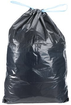 50 Sacs Poubelle 50 Litres Qualité Pro Noir Fermeture à Lien Poignées Coulissantes, Ultra Résistant Anti-Fuite Adapté pour toutes poubelles Recyclable Normes CEE Fabriqué France(50 Litres 68x75 cm)