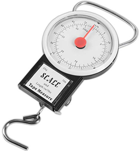 2X Portable 32kg Suitcase Scales - Luggage/Baggage Weighing Case + 1 Metre Tape Measure