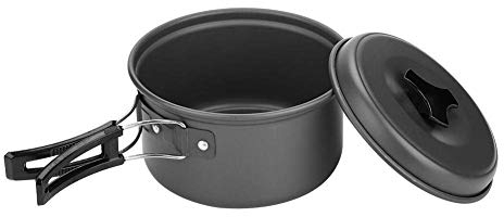 VGEBY1 Camping Kochgeschirr, Outdoor Picknick Kochset Portable Pot Pan Kit für 2-3 Personen