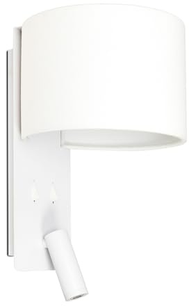 Faro Barcelona 64304 - FOLD Lampada da parete bianca con lettore LED