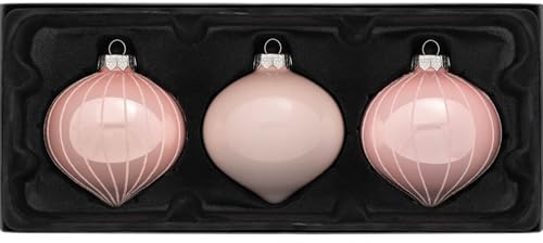 WeRChristmas Bolas de Cristal para árbol de Navidad, Color Rosa bebé, 11 cm