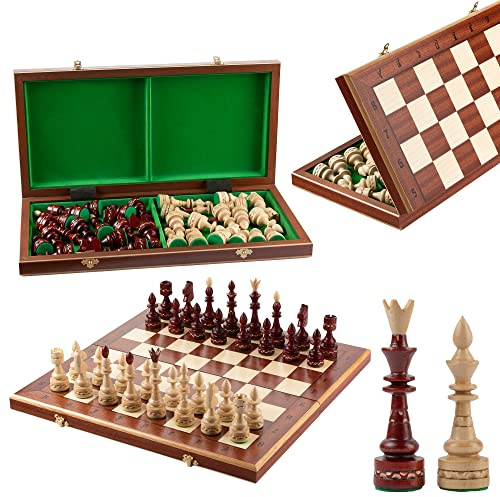 Master of Chess New Indian Pro Schachspiel aus Holz, 54 cm