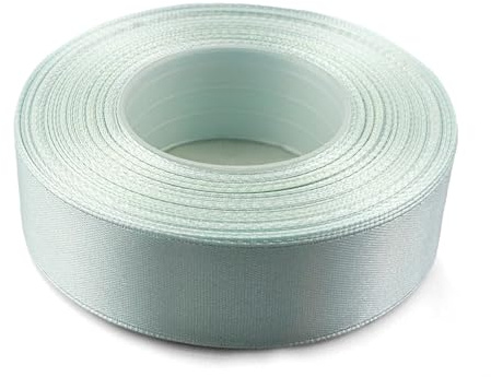 Netuno 1x Satinband Mintgrün 25 mm x 32 m Geschenkband Hochzeit Deko Stoffband elegant Schleifen farbig zum Verpacken Dekoration Geschenke Schleifenband Mint Schleifenbänder Satinbänder silk ribbon
