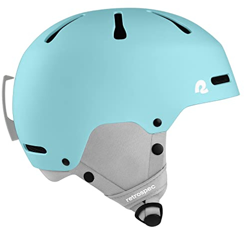 Retrospec Comstock Youth Ski & Snowboard Helmet for Kids - Durable ABS Shell, Protective EPS Foam & Cooling Vents - Adjustable Fit for Boys & Girls - Matte Blue Ridge, 48-51cm X-Small