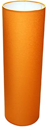 Pantalla de lámpara de 160 x 500 mm de diámetro x altura, rodillo de algodón naranja, para casquillo E27, pantalla de 16 x 50 cm