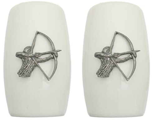 Archer China Salt and Pepper Shakers Cruet Set Modern White CSP 10