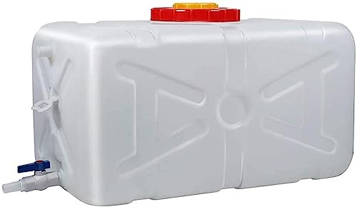 XADITON Almacenamiento Agua para Campismo Recipiente Agua Cubo Plástico Grado Alimenticio, Tanque Grande, Tanques Con Tapa Horno, Cubo Doméstico Grueso, Depósito Agua Rectangular Horizontal Para Exter