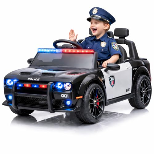 BabyCar Dodge Police | Macchina Elettrica per Bambini 12V con 2 Motori 30W | Auto Elettrica Per Bambini Telecomandata, Porte Apribili, MP3 | Licenza Ufficiale