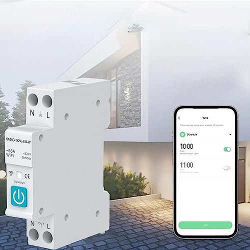 40A pour Tuya Wifi Smart Disjoncteur 1P Din Rail Commutateur de télécommande à domicile avec manuel d'utilisation