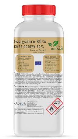 1 l ättiksyra 80 % premiumkvalitet ättika essens 1 liter