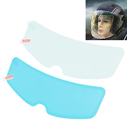TKSE Pellicola Per Lenti Per Casco, Set di Pellicole Per Visiera Antiappannamento Antipioggia Per Casco Moto Universale Interni Esterni Scudi Ad Alta Trasparenza Inserto Per Lenti 24,5 Cm/9,6 Pollici
